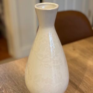 White Vase with floral impressions